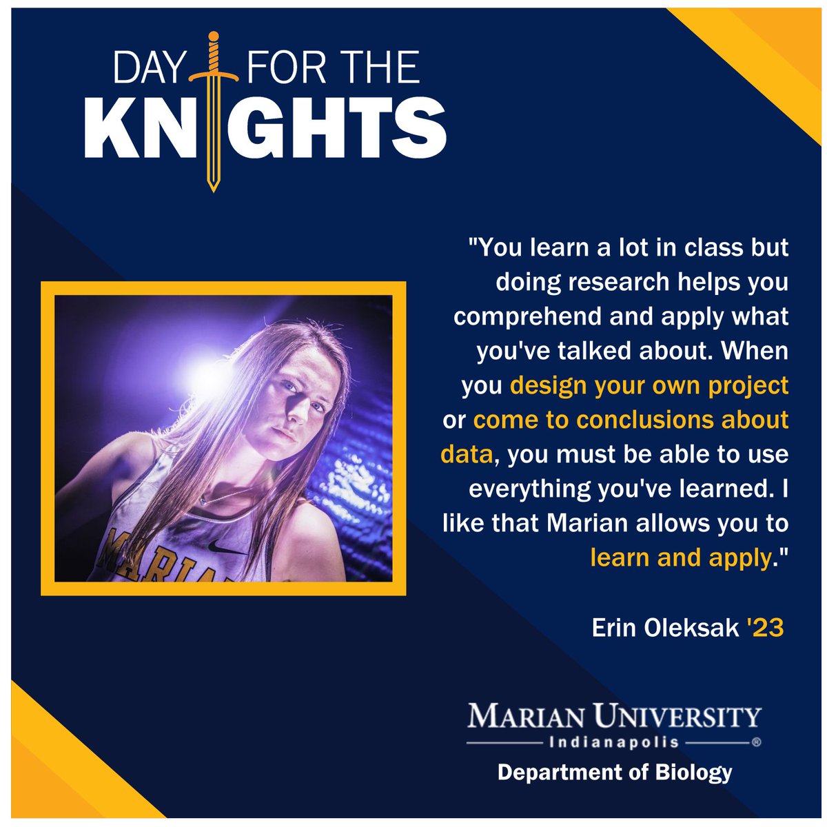 RD_Denton's tweet photo. If you want to support students like Erin, do so by following the link below and choosing “other”, then writing in “Sharon Gall Lecher Fund”! #DayForTheKnights2022 (9/14)
https://t.co/trvq34TBeB https://t.co/K2ehHmFU8u