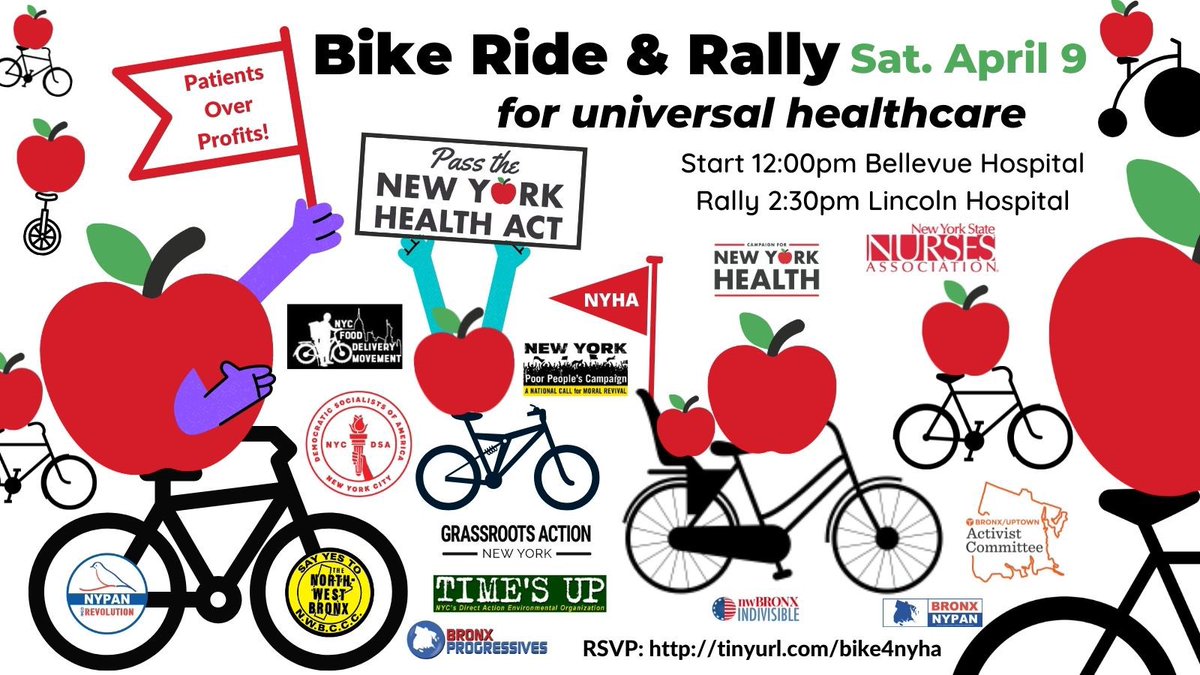 grassrootsactNY's tweet photo. Join us THIS Saturday for a Bike Ride/Rally to #PassNYHealth 
RSVP: https://t.co/S11iZaNRQ5 https://t.co/BdVaD68pZn