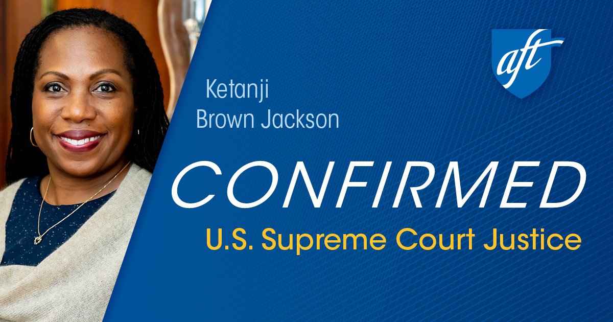 History made. ⚖️

In a bipartisan 53-47 vote, Judge Ketanji Brown Jackson has been confirmed as the first Black woman to serve on the U.S. Supreme Court. #ConfirmJudgeJackson