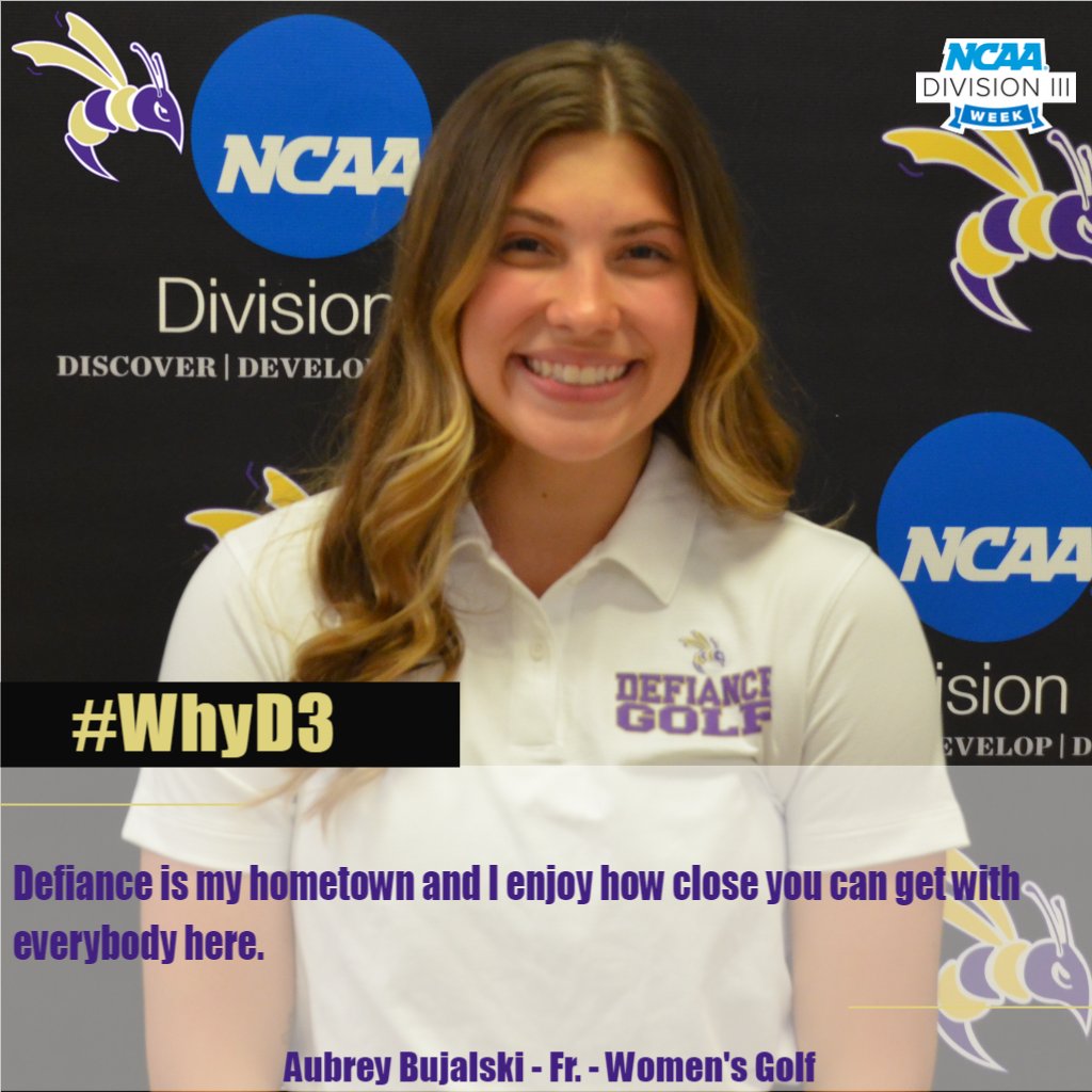 DC_Athletics's tweet photo. A few of our Yellow Jacket golfers give their thoughts on #WhyD3 and #WhyDC. @defiancecollege #D3Week #JacketNation https://t.co/4kSw8Tl8dO