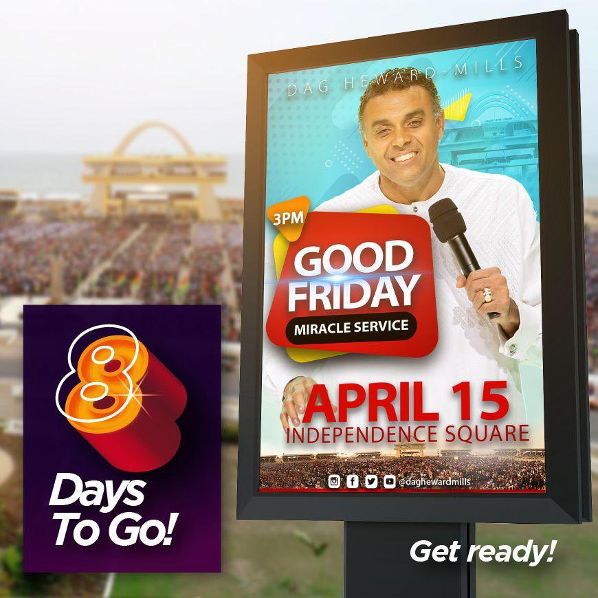 EvangelistDag's tweet photo. In 8 days, all roads lead to the Independence Square.
 
Join us for a special time in God's presence on 15th April at 3pm!
 
#GFMS2022 https://t.co/oo6WVhenFP