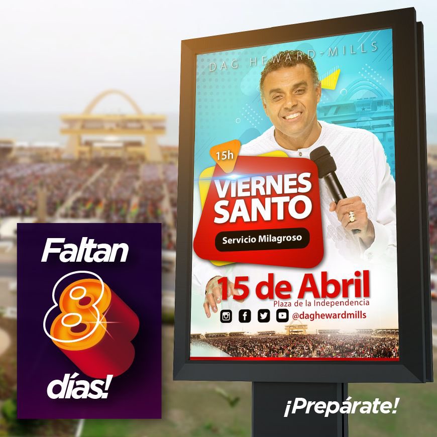EvangelistDag's tweet photo. In 8 days, all roads lead to the Independence Square.
 
Join us for a special time in God's presence on 15th April at 3pm!
 
#GFMS2022 https://t.co/oo6WVhenFP