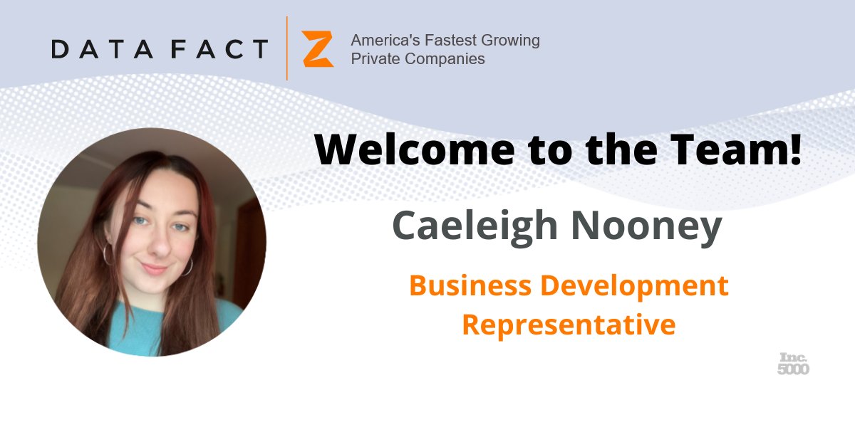 DataFactZ's tweet photo. We are thrilled to welcome Caeleigh Nooney to the DataFactZ team as our new Business Development Representative.

We are glad that you are here!

#newemployee #businessdevelopment https://t.co/aVyQfBbmhY