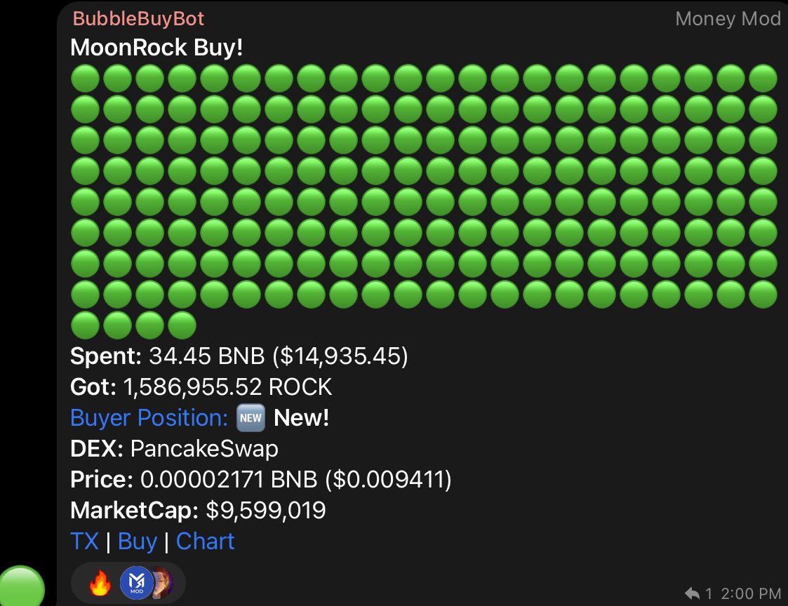 Migration to #ETH is today after 5 PM EST, and people want to take advantage of #BSC low gas fees before the move! Join our telegram! Open VC for any questions. #ToTheMoon 
The #moonrockarmy is going to take over #DeFi #Ethereum #Crypto

Telegram:
t.me/moonrockoffici…