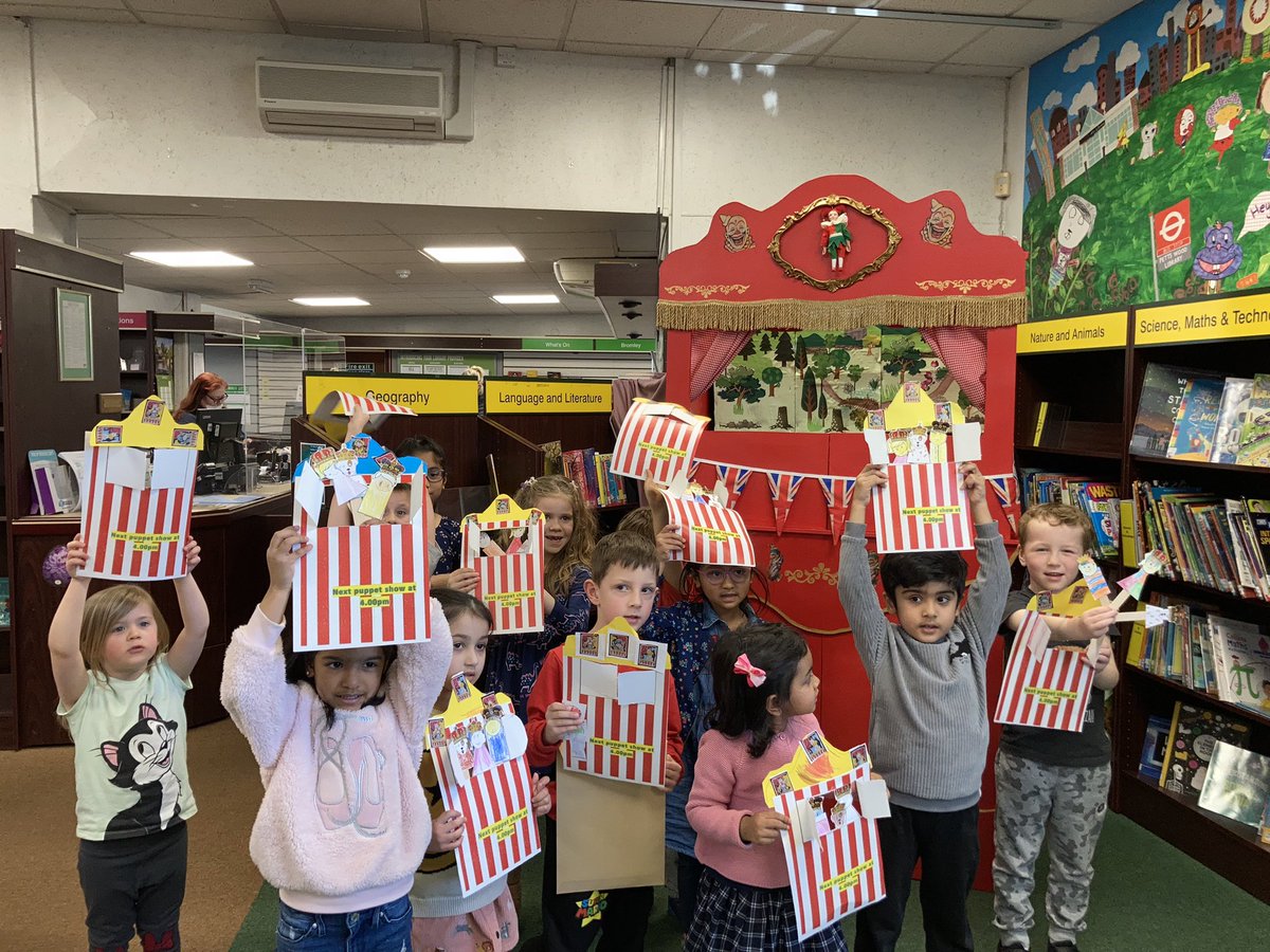 BromLibraries's tweet photo. Day 4 of the Children’s Team Jubilee Puppet Show Tour: #OrpingtonLibrary & #PettsWoodLibrary. Lots of fun was had & some excellent puppet theatre crafts were made! @LBofBromley @Better_UK @Orpington1st https://t.co/SdXzipTz3S