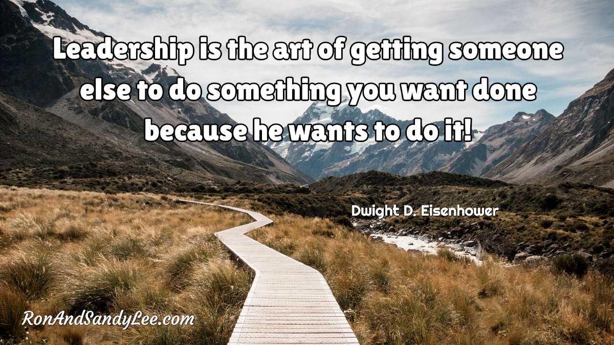 SandyLeeAndRon's tweet photo. "Leadership is the art of getting someone else to do something you want done because he wants to do it!" - Dwight D. Eisenhower
An awesome leadership quality and a win-win for everyone! ๐งก๐๐๐๐โค๏ธ
#entrepreneurn #workfromyourphone #businesspassion https://t.co/aPhCQNKqJe