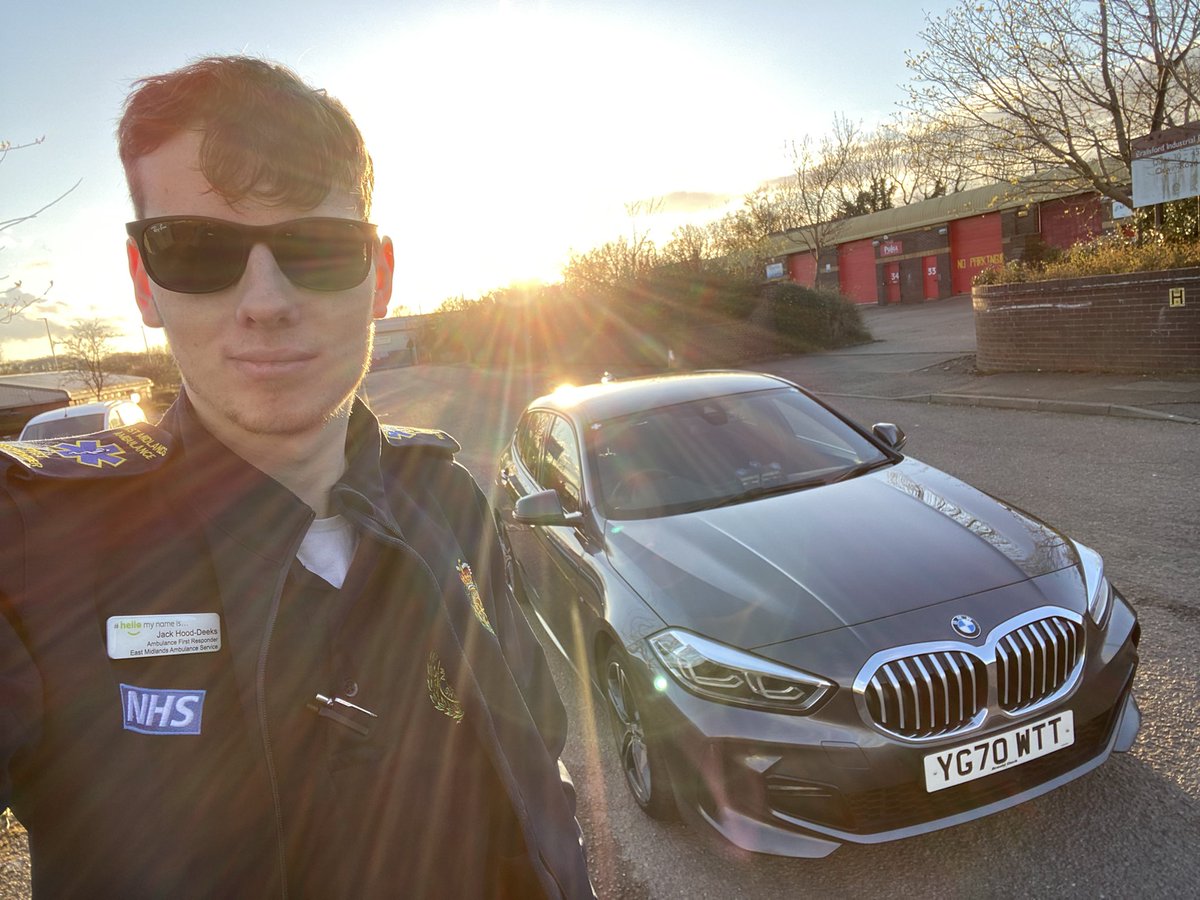 HarboroughCFRs's tweet photo. Jack is out in R411 this evening, responding to 999 🚨 calls across Leicester city.

The ambulance service continues to be very busy with calls, so remember to only call 📞 999 in a life threatening emergency.

#CFR #CommunityFirstResponders #FirstResponders #Ambulance #999Wise https://t.co/SlVMVS4mpi
