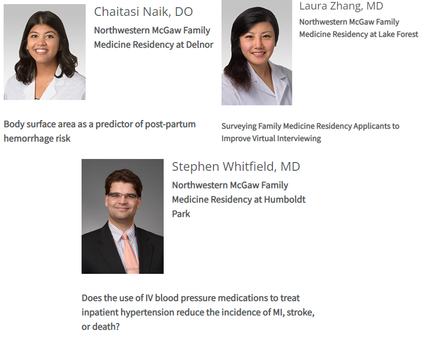 NUFSMFamMed's tweet photo. Session 1 of our action packed #ResResearch Day includes presentations on palliative care in heart failure patients, gender affirming care curricula, residency recruitment, and predictors of post-partum hemorrhage #FMRevolution https://t.co/J8KsdWsuLa