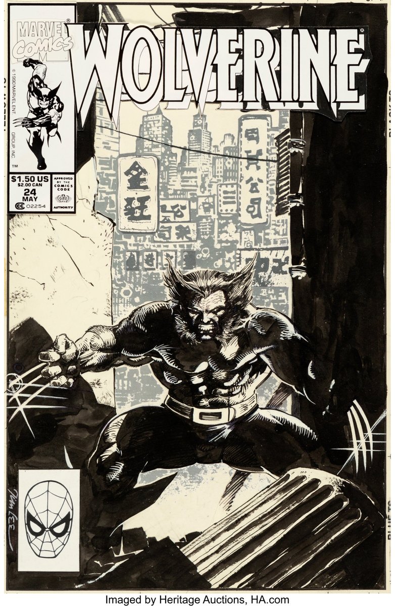 HeritageAuction's tweet photo. #HERITAGELIVE This is @JimLee’s first #Wolverine cover: Issue No. 24, from 1990.

That’s why it just sold for $144,000. https://t.co/J8m6B2zf4i https://t.co/Pg5hmrJR7Q