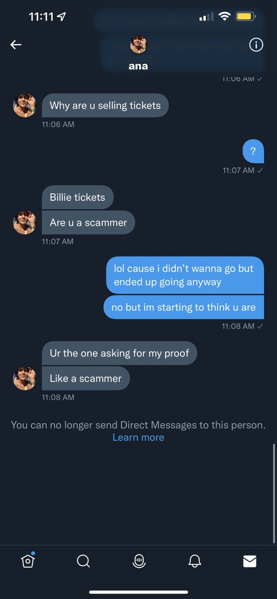 tpwk_oli's tweet photo. @joceyanax is a #SCAMMER ‼️‼️ DO NOT buy Olivia Rodrigo tickets from them ! blocked me cause i was asking for proof of tickets ‼️‼️ #OliviaRodrigo #oliviarodrigotickets #sourtour #sourtour2022 https://t.co/pLaPc94D0P