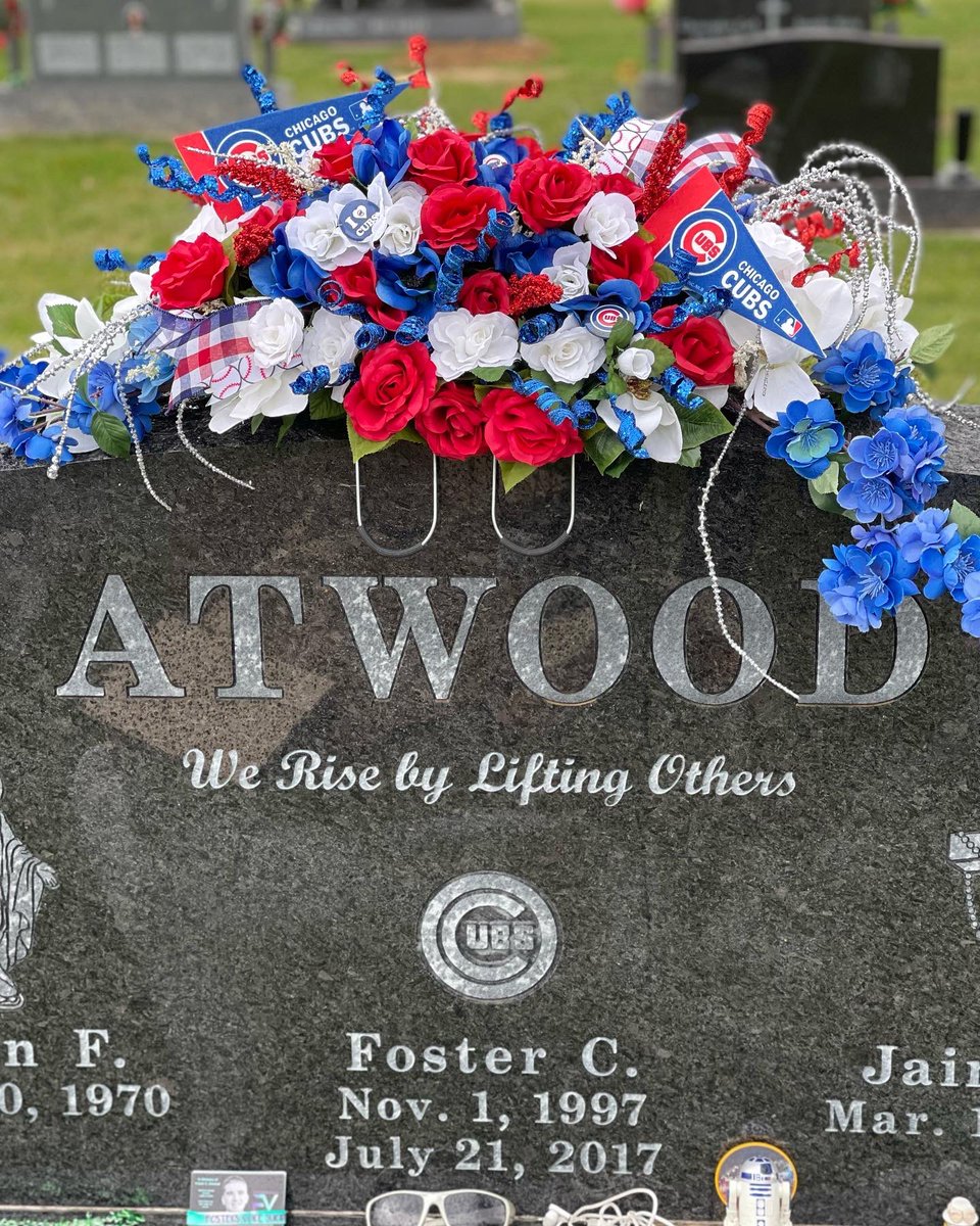 Celebrating memories of Foster today on <a href="/Cubs/">Chicago Cubs</a> opening day; he’s ready for opening day!  #suicidesucks #fostersvoice
