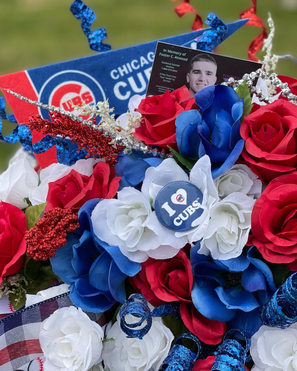 FostersVoice2's tweet photo. Celebrating memories of Foster today on @Cubs opening day; he’s ready for opening day!  #suicidesucks #fostersvoice https://t.co/6diNE5EBhG