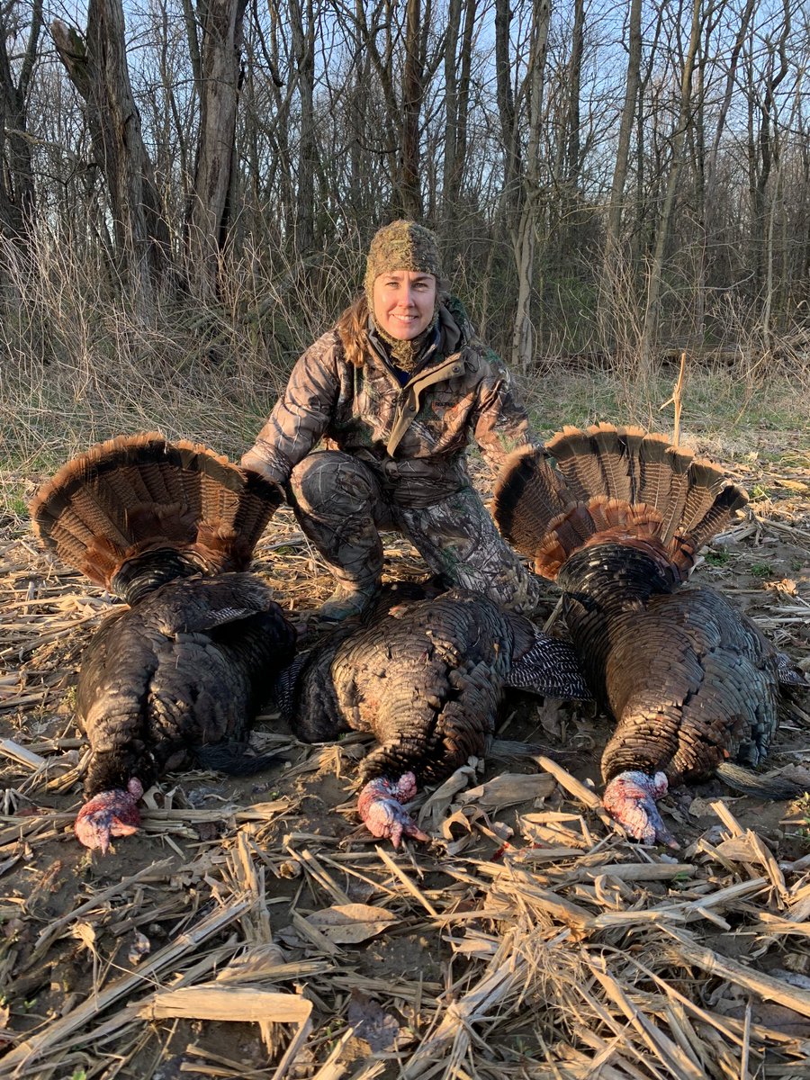 Mommas first experience with gobblers in the decoys! Let’s just say it ended well! What a beautiful day in the field!