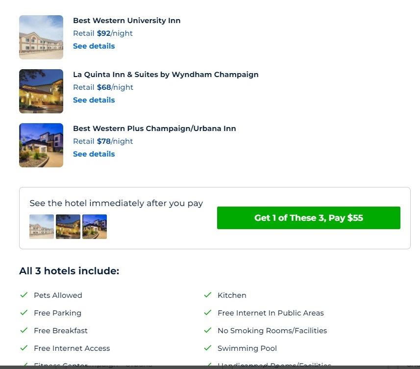 BeckyTrekkie's tweet photo. Only one of these hotels has a pool currently available. Apparently @Priceline thinks an empty pool is a valid option for saying a hotel has a pool. https://t.co/DH2uzQcPSt