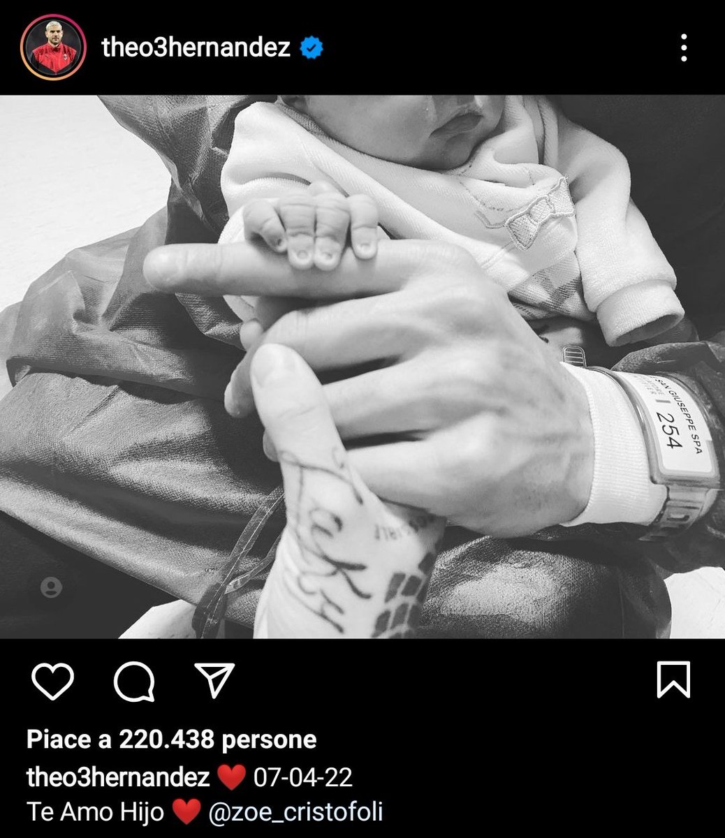 perchetendenza's tweet photo. "Theo Junior":
Perché Theo Hernandez ha annunciato la nascita del suo primogenito https://t.co/fbbPkcS73Y