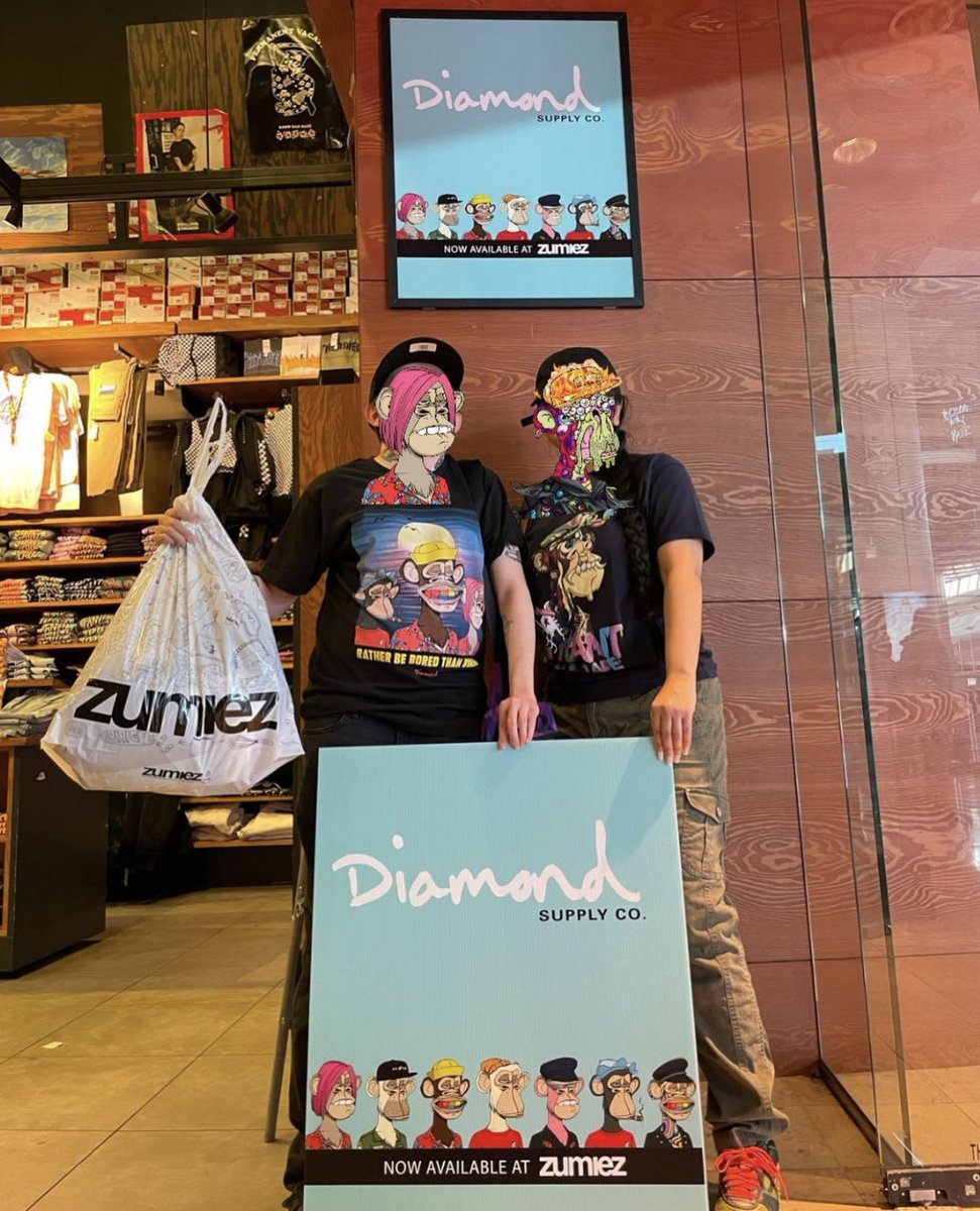 NickyDiamonds's tweet photo. Another new Diamond Ape collection of irl clothing and Metaverse wearables coming soon to Complexland. Stay tuned! The current Diamond Ape collection is available now at all 700+ @zumiez locations and it’s going crazy! https://t.co/9t6uQYlppj