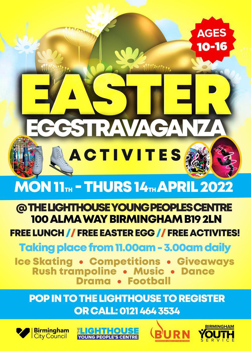 The LighthouseYPC (@thelighthouseyp) on Twitter photo Did someone say free Easter egg 🥚 food and activities 😃😃 #safespace4yp @WestMidsVRU <a href="/BCCYouthService/">BYS Youth Service</a> <a href="/Ms_SThompson/">Sharon Thompson🌹🇰🇳</a> <a href="/WaseemZaffar/">Waseem Zaffar MBE</a> <a href="/Harborne_Jayne/">Jayne Francis</a> <a href="/AstonWMP/">Aston Police</a> Did someone say free Easter egg 🥚 food and activities 😃😃 #safespace4yp @WestMidsVRU <a href="/BCCYouthService/">BYS Youth Service</a> <a href="/Ms_SThompson/">Sharon Thompson🌹🇰🇳</a> <a href="/WaseemZaffar/">Waseem Zaffar MBE</a> <a href="/Harborne_Jayne/">Jayne Francis</a> <a href="/AstonWMP/">Aston Police</a>