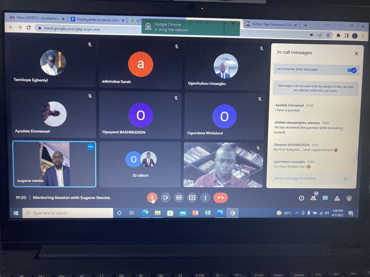 CampusLabsNg's tweet photo. We are having a amazing time with with Eugene Nwoke . His insights are so practical. #employabilityincubator #StrategicCareerDecisions. #skills #234project @the234project https://t.co/g2TV44i9Uq