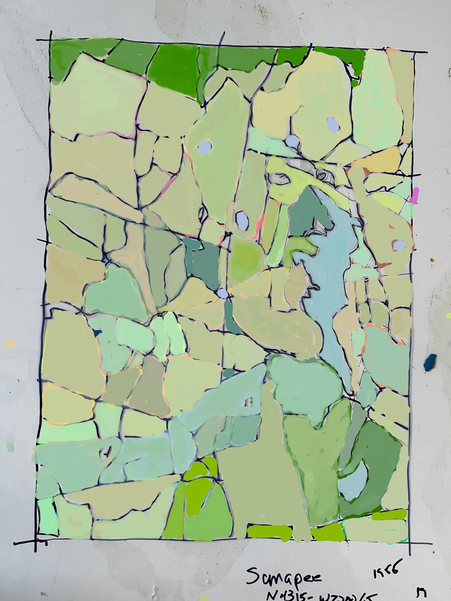 Pastudio916's tweet photo. NH Topo Series 5 Abstraction of the Sunapee Quadrangle Topographical Map series of New Hampshire - 1956. This is what the area I live in today would have looked like from the air in 1956. Mixed media/platform - Mylar Sheet tracing of topo map painted in Procreate,printed . https://t.co/I0DcvvtLMv