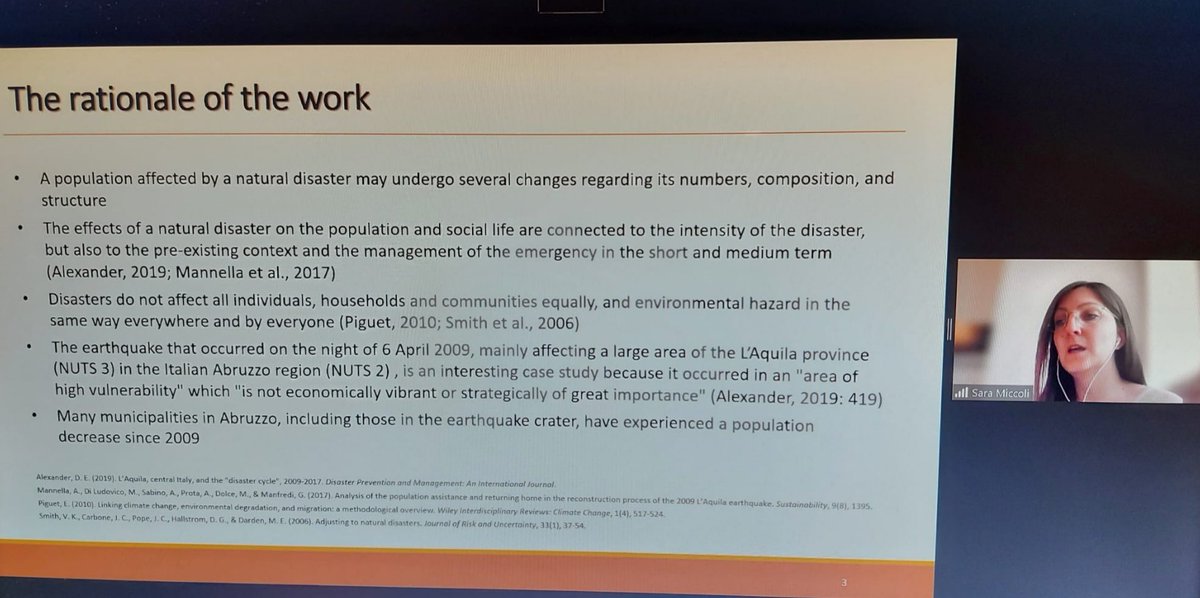 SaraMic_'s tweet photo. Presented today our work with @elelona, Reynaud, Licari on The Impact of the L'Aquila Earthquake on Demographic Changes. Check out the e-poster in 52 Flash Session: Demography of Extreme Events #PAA2022 https://t.co/M5apbSRiud