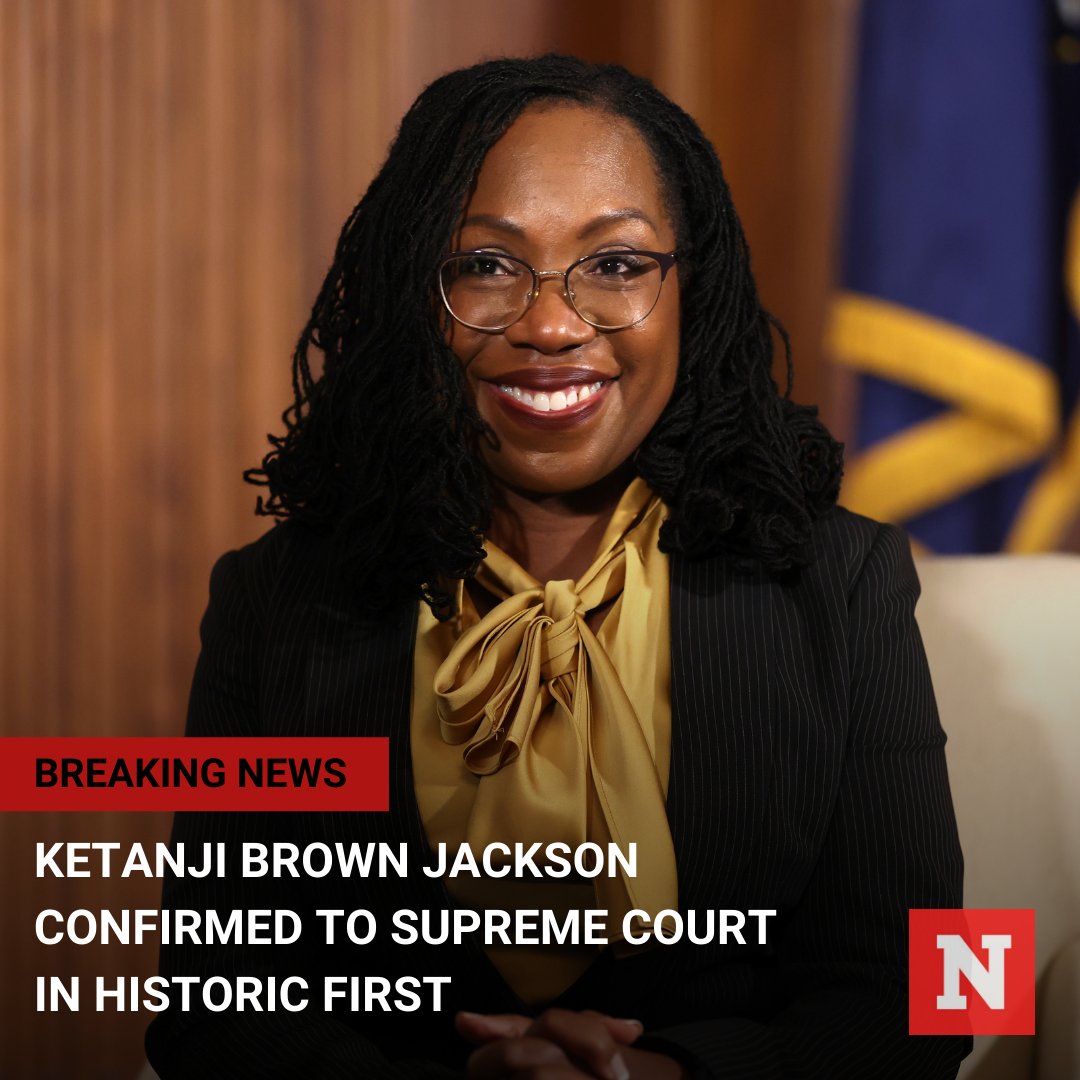 RT @Newsweek: Ketanji Brown Jackson Confirmed to Supreme Court in Historic First

https://t.co/veGdLLQMLu https://t.co/vyM8fAO5fB