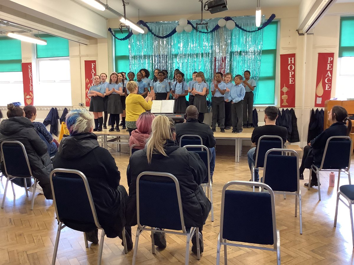 st_malachy's tweet photo. The choir performed in a ‘Spring Sing Concert’ for their parents today. Mrs Prince encouraged the parents to get involved too -  joining in the actions! What a wonderful show! https://t.co/t3Oi4J3cy5