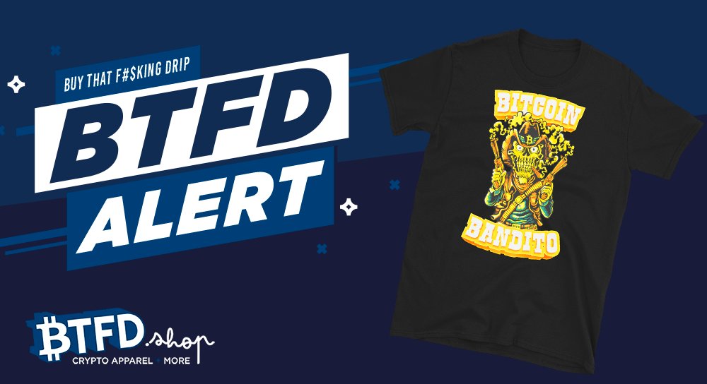 BTFD_SHOP's tweet image. Settle into this shirt 👕

And reach for the sky! 🔫

Bitcoin Bandito ~ A character created by artist @I_Can_Haz 🎨

Available in 5 different colors &amp;amp; sizes S - 3XL!

btfd.shop/product/bitcoi…

#btc #crypto #Bitcoin