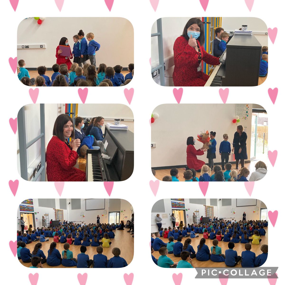 Diwrnod emosiynol heddiw yn Hamadryad wrth i ni ffarwelio â’r bendigedig Mrs Thomas. Byddai’n amhosib meddwl am reswm gwell i gynnal gwasanaeth ysgol gyfan am y tro cyntaf ers dros dwy flynedd. Ac am neuadd lawn! Diolch o waelod calon am bob peth Mrs Thomas 💚💙😊