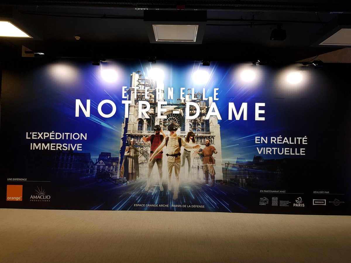 peinadormarta's tweet image. An exciting journey throught the history of #NotreDame in @eternelleND an #InmmersiveExperience with #VirtualReality from the artisans who built it in the middle ages to the fire of 2019, guided by a bishop or Violet le Duc, climbing the scaffolding or walking through its towers