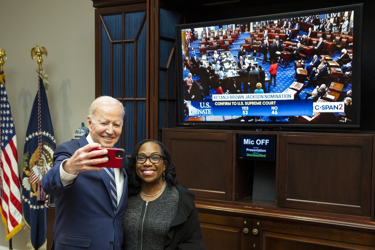 Judge Jackson’s confirmation was a historic moment for our nation. We’ve taken another step toward making our highest court reflect the diversity of America. She will be an incredible Justice, and I was honored to share this moment with her.