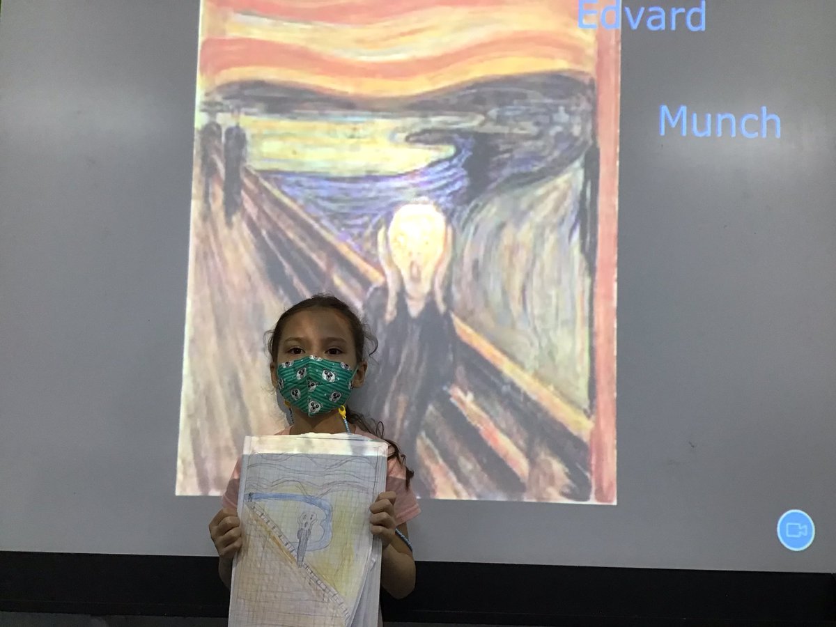 CSACoaMissMafer's tweet photo. Amazing draw, first grade student recreates the work "The Scream" by the Norwegian painter Edvar Much 🖼🖌🎨🧑‍🎨
In CSA Coatzacoalcos students develop their creativity and artistic sensitivity.
@AppleEDU  @ColegioSnAngel_ 
#ADSinProcess #knotion #ColegioSnAngel #CSAcoatzacoalcos https://t.co/jOsNQXp0bJ