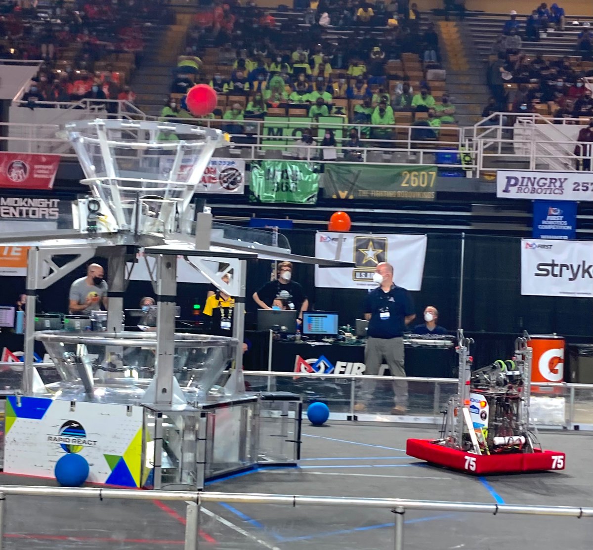 It’s our FIRST ;) official qualifier at the Lehigh Regional Competition! 
#frc #robotics #FIRST