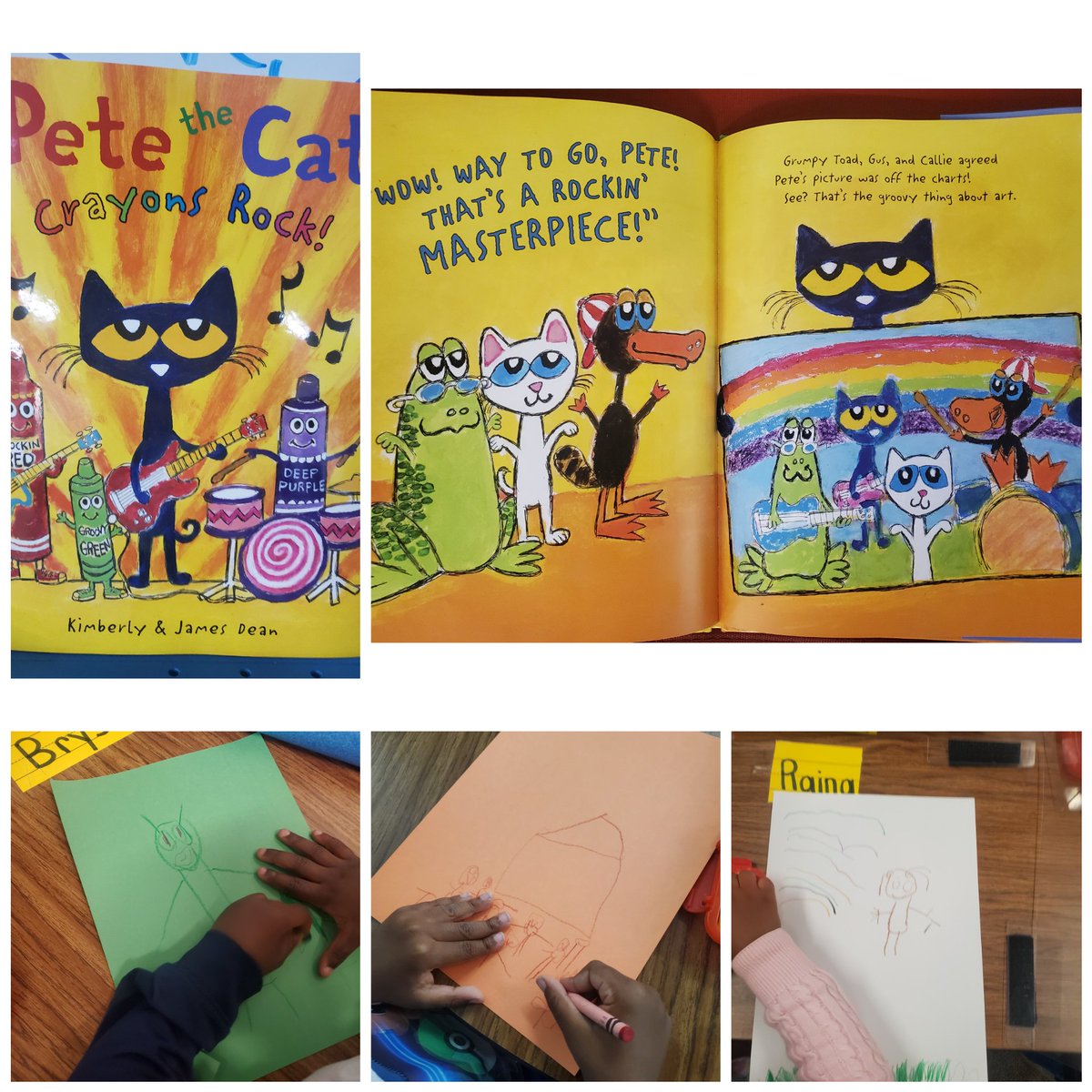 MrsJBonds's tweet image. Artsy Thursday means art can be for everyone bc it's about what makes YOU happy! 🖍🎨🖼 we made our own masterpiece, scribble patterns in math, and sidewalk chalk for fun! #WOYC22