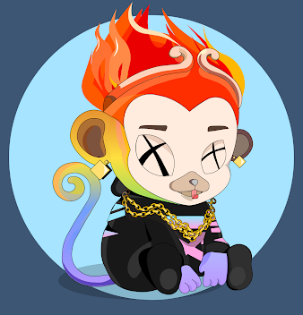 NauticalKraken's tweet photo. Make sure you guys go check out @MiniMonkeyMafia A lil fanart edit i made and second pic is my first baby mini monkey on the new collection!! #MiniMonkeys #FanArt https://t.co/v5fuwWuCOu