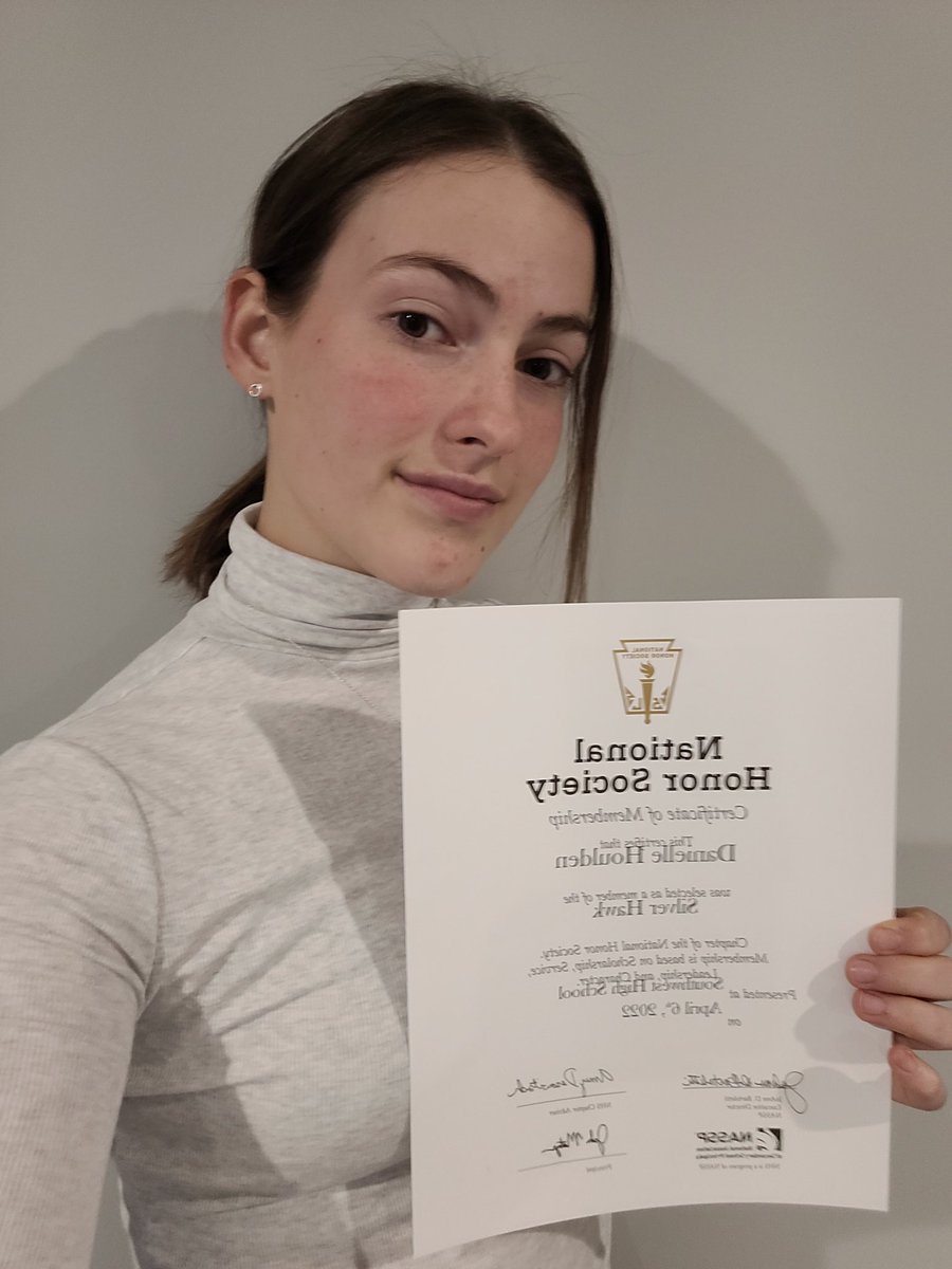 I am happy to announce that I am now part of the Southwest High School Chapter of the National Honors Society <a href="/Jen_Daro/">Jen Brauer</a> <a href="/LSW_Softball/">LSW Softball</a> <a href="/UNKSoftball/">UNK Softball</a> <a href="/WSCWildcatSB/">WSC Softball</a> <a href="/HuskerSoftball/">Nebraska Softball</a> <a href="/NWU_SOFTBALL/">Nebraska Wesleyan Softball</a>