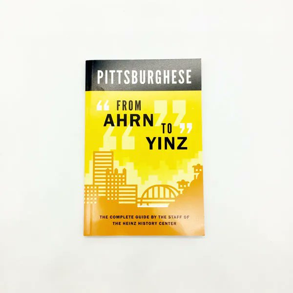 lovePGHshop's tweet photo. We ain't jaggin' ya, Pittsburghers do have their own language! Pittsburghese, of course! If you have not paged through Heinz @historycenter 's "From Ahrn to Yinz" yet, it will surely bring on the giggles. 😄 https://t.co/UV3813wrFu
#pittsburghese #yinz #ahrn #yinzers #lovepgh https://t.co/MNO8Tl0hiD