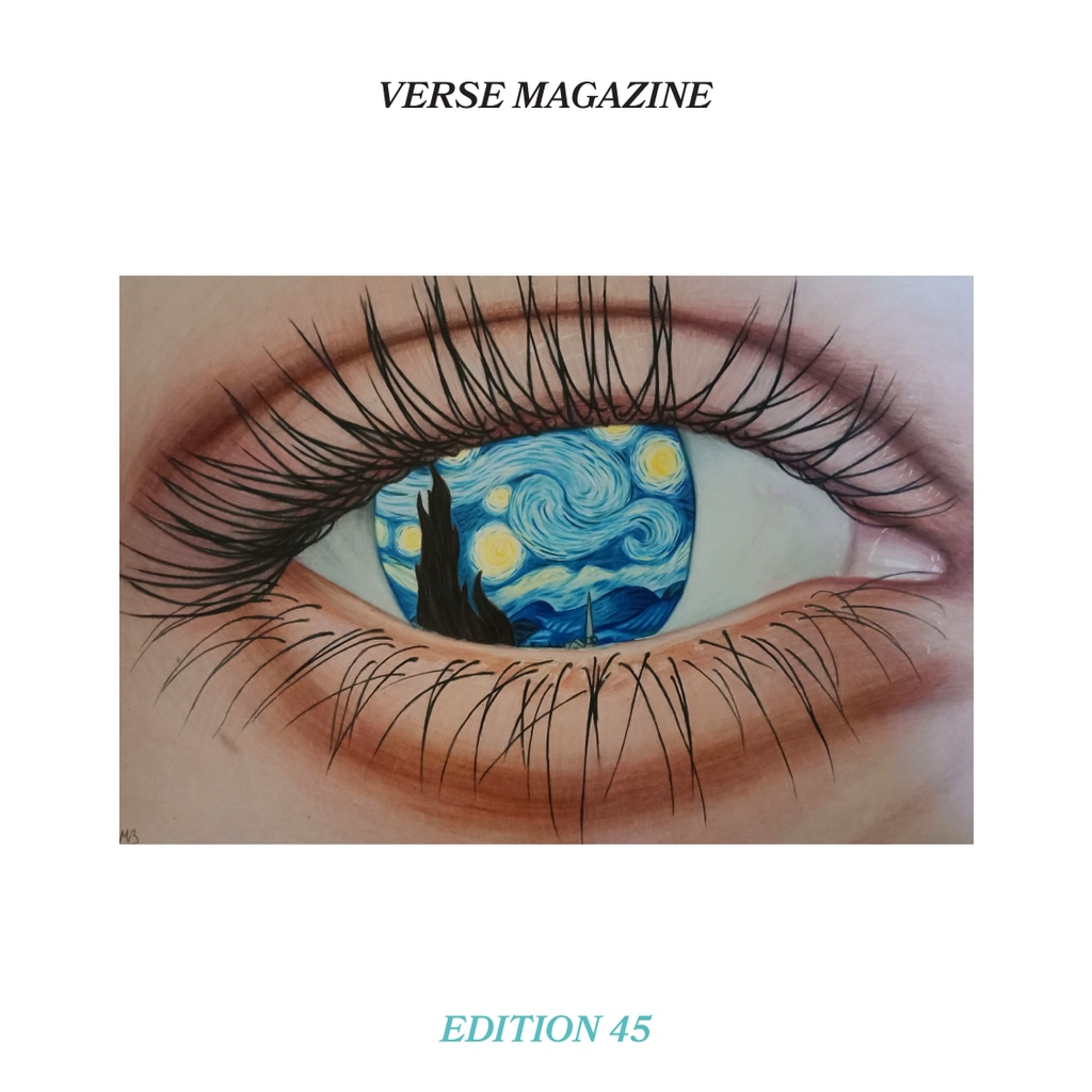 The first glimpse at what you can expect to see in Editon #45 !!

What better way to start off than with some of the incredible artwork by Madeline Blake titled 
'Starry night eye' ✨💙