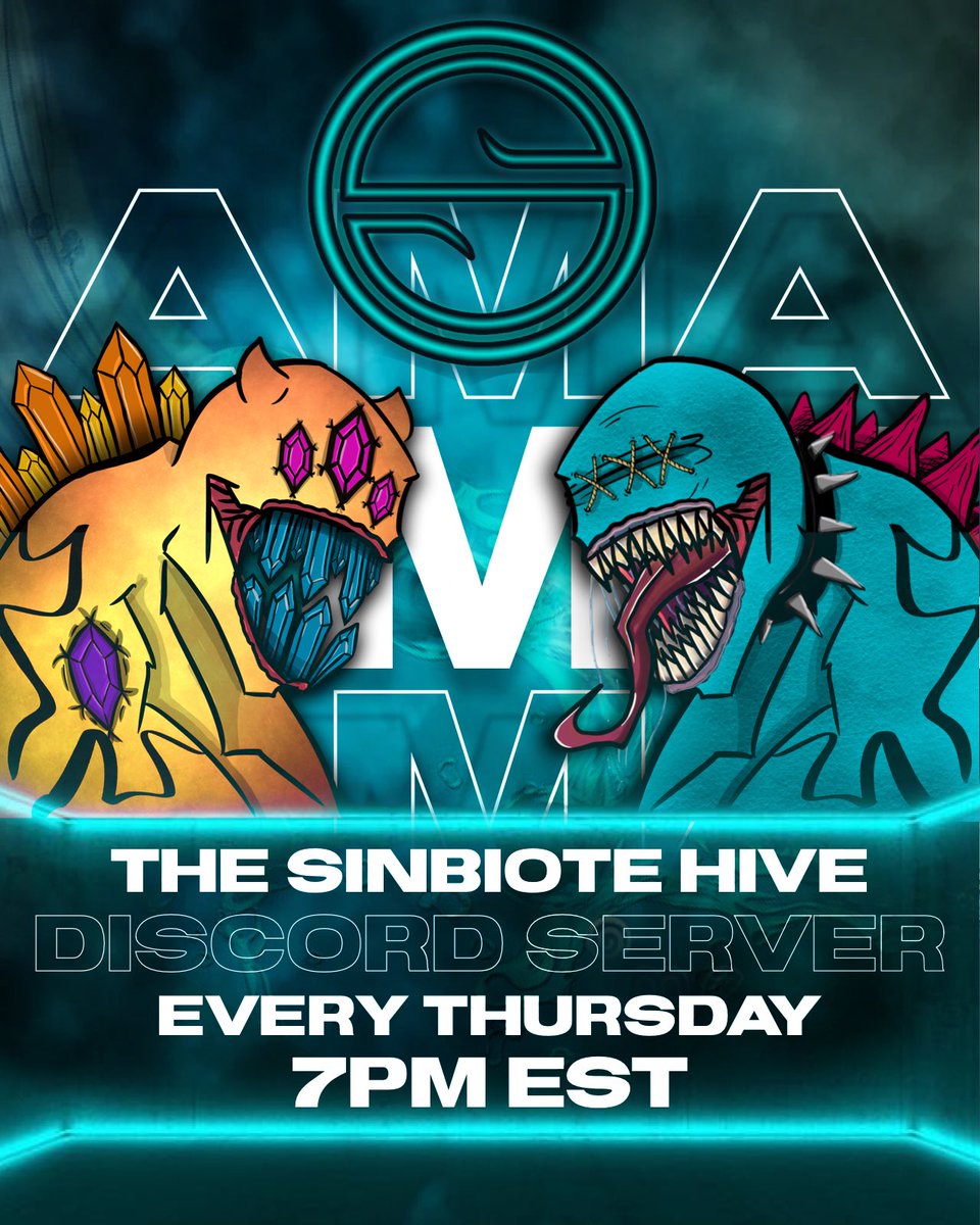 sinbiotes's tweet photo. AMA LIVE RIGHT NOW IN THE DISCORD! 😈🧬 https://t.co/28zTmm4is9