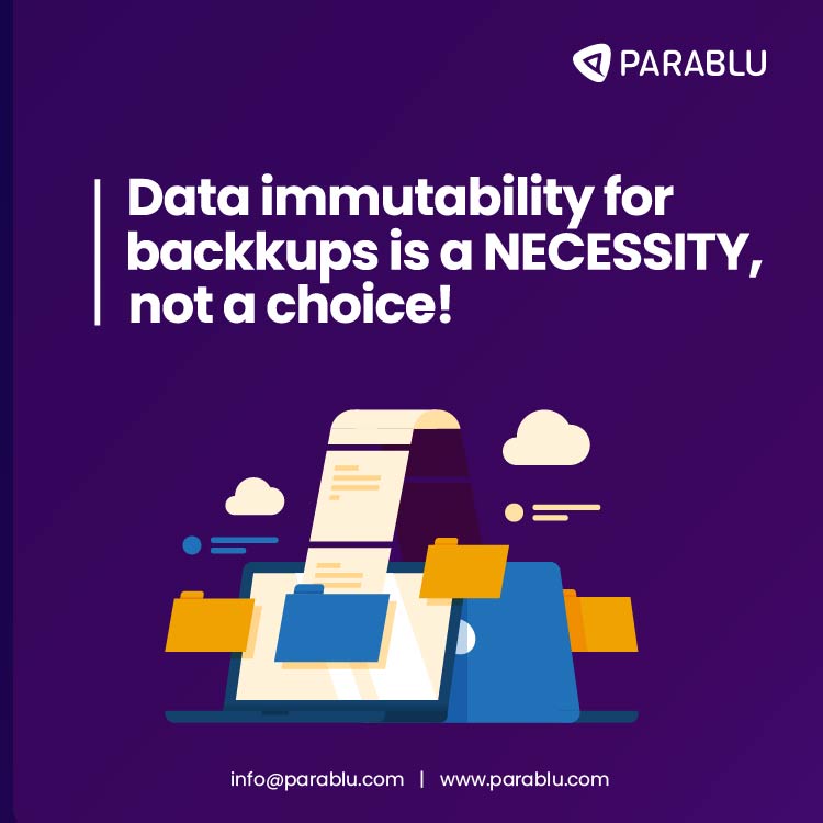 ParabluInc's tweet photo. Understand #dataimmutability and why it is critical to every #backup strategy! Read our blog post - https://t.co/aauHuaxQrz
#immutablebackup https://t.co/g3b9NVhYTI