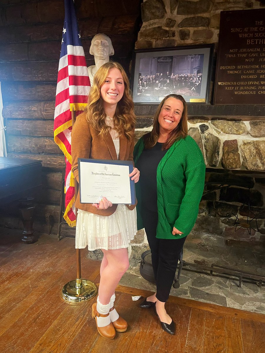 mof277's tweet photo. Our @LibertyHigh Sr. was honored @ a Ceremony today for the Daughter’s of the American Revolution 🇺🇸 w/ a Scholarship, Certificate &amp; pin + a House of Representative’s Cert., State Senate office Cert., &amp; a Citation from the Mayor of Bethlehem. She was honored by her GC’s presence https://t.co/GqYKssv3Dv