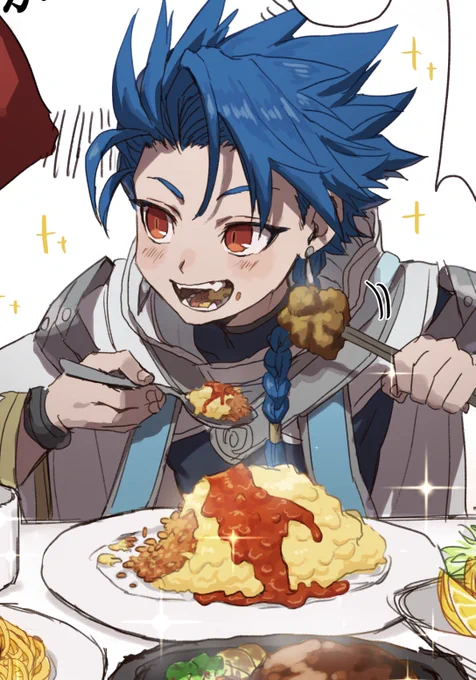 ところで食事絵描くの好きなんですよね ご飯食べる推し あまりにも可愛い 