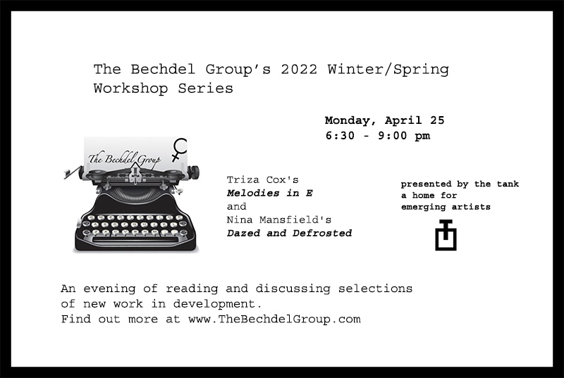 NinaJMansfield's tweet photo. Join me April 25, 6:30PM for a reading of  my #screenplay DAZED &amp; DEFROSTED and Triza Cox's MELODIES IN E. @TheBechdelGroup @TheTankNYC #screenwriter #comedy #screenwriting #playwright #bechdeltest #1980s https://t.co/FfBfQi4wIl https://t.co/cKGbmebEfa