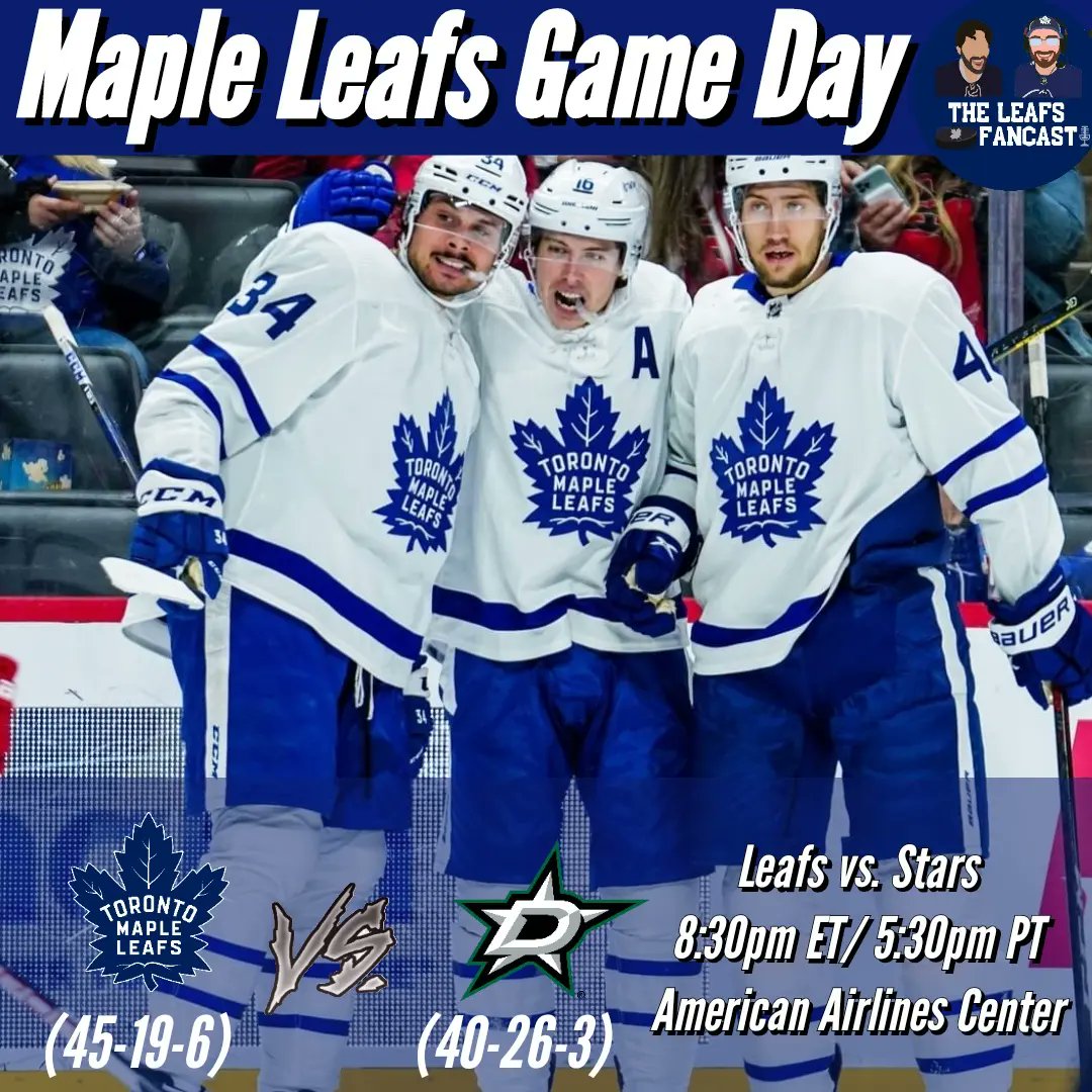TheLeafsFancast's tweet photo. IT'S MAPLE LEAFS GAME DAY AND YOU KNOW WHAT THAT MEANS!
The Buds look to bounce back tonight as they take on the #TexasHockey
(Dallas Stars).
Swipe to see tonight's Projected Lineup presented by @summerskates
#FanCastic #LeafsForever #BudsAllDay #TMLTalk #ShowYourGame https://t.co/VnF63Tepms