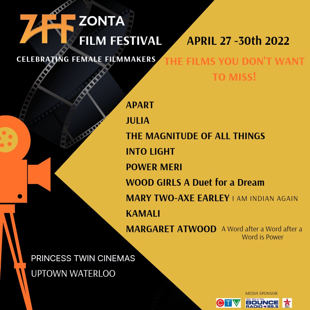The Film Festival you don't want to miss! Highlighting female filmmakers telling powerful and inspiring stories! TKTS zontakw.org/zff Apr 27-30 @princesscinemas
