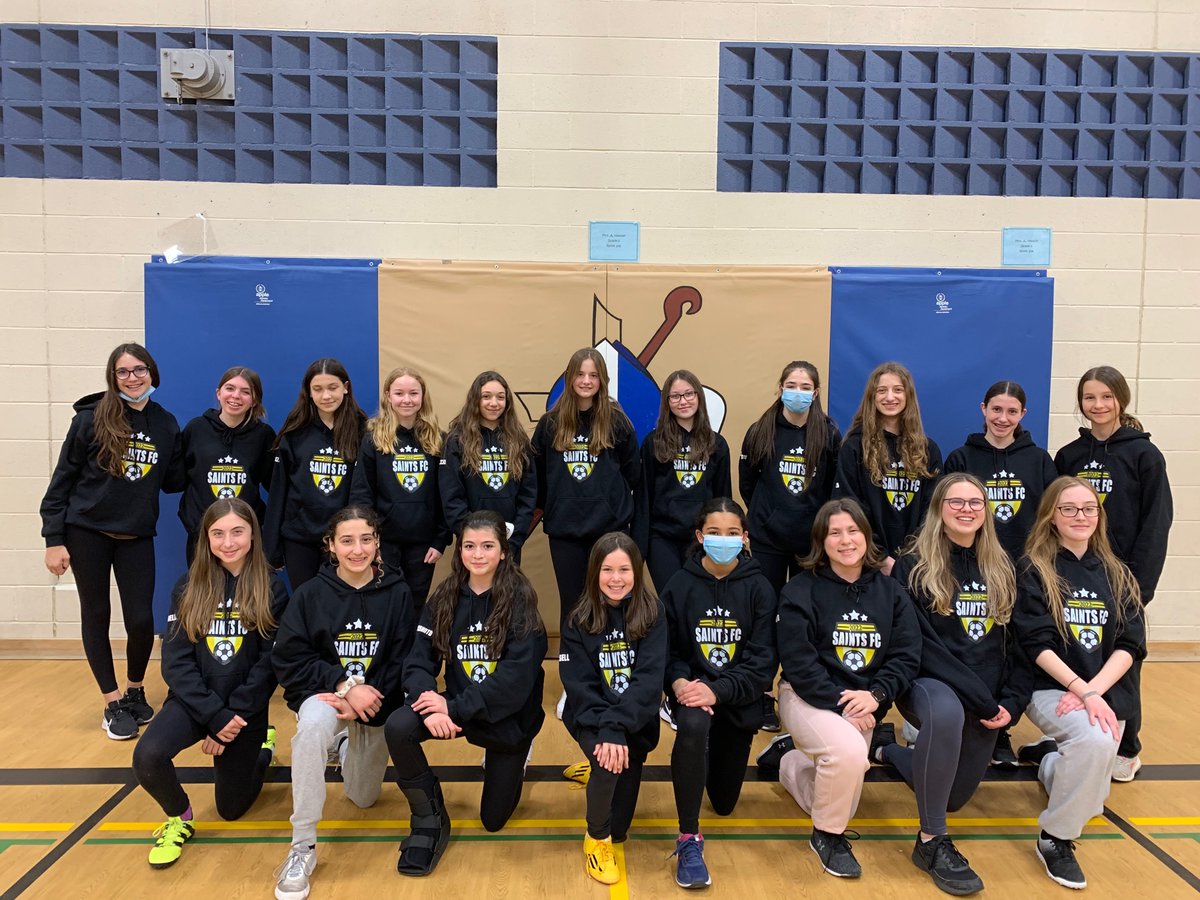 AslettMatthew's tweet photo. Saints FC ⚽️🏟🏃‍♀️ Soccer Team revealed for the 2022 season! 👏🎉 We appreciate all your dedication, efforts, and engagement! 🙏 We are very excited for our upcoming games and tournaments! 😊 #CreedDay 🙌 @CathyChoma @TaniaKayemba @SJPIIOakville @HCDSB https://t.co/26ItmRFIGJ