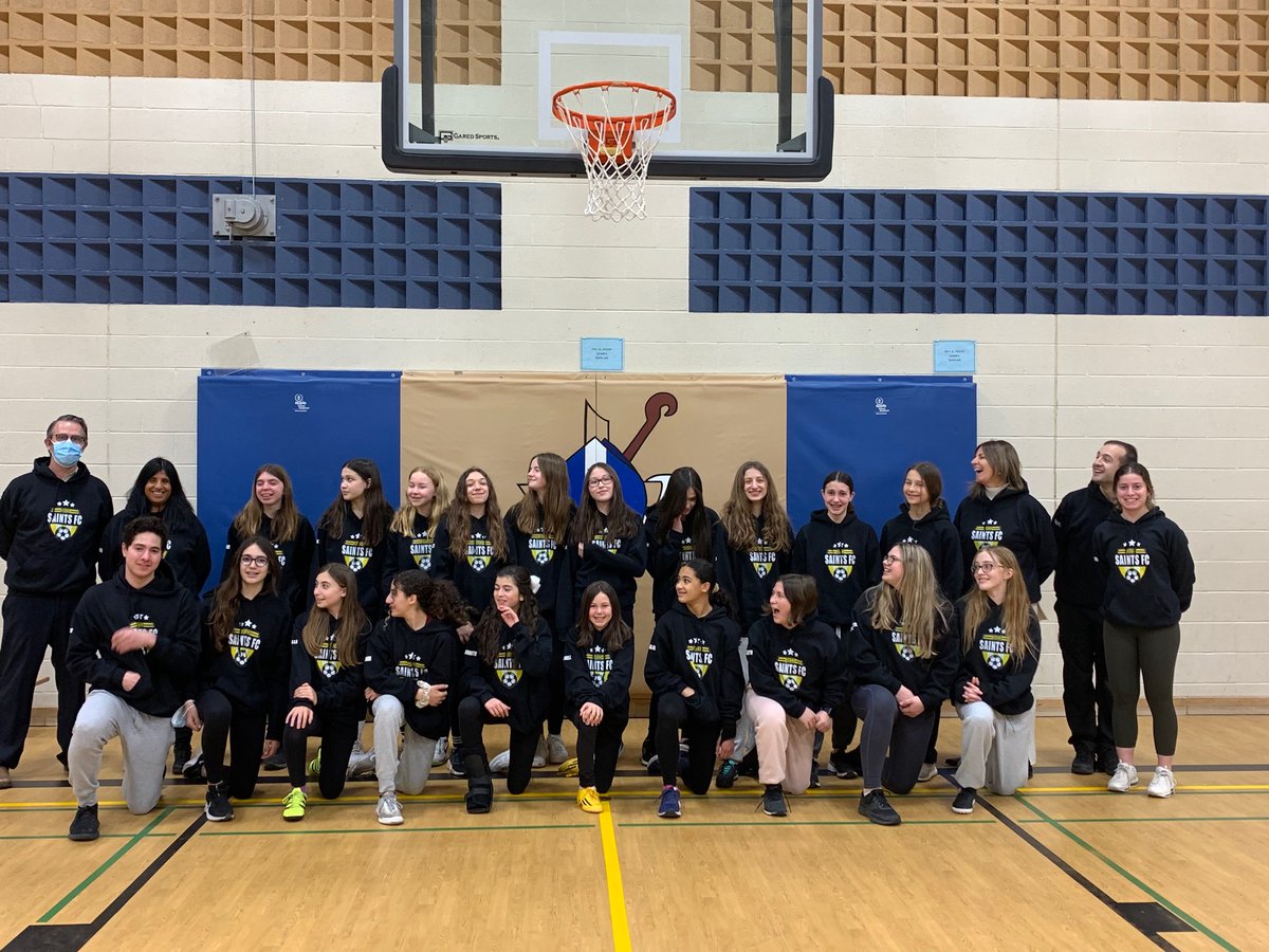 AslettMatthew's tweet photo. Saints FC ⚽️🏟🏃‍♀️ Soccer Team revealed for the 2022 season! 👏🎉 We appreciate all your dedication, efforts, and engagement! 🙏 We are very excited for our upcoming games and tournaments! 😊 #CreedDay 🙌 @CathyChoma @TaniaKayemba @SJPIIOakville @HCDSB https://t.co/26ItmRFIGJ