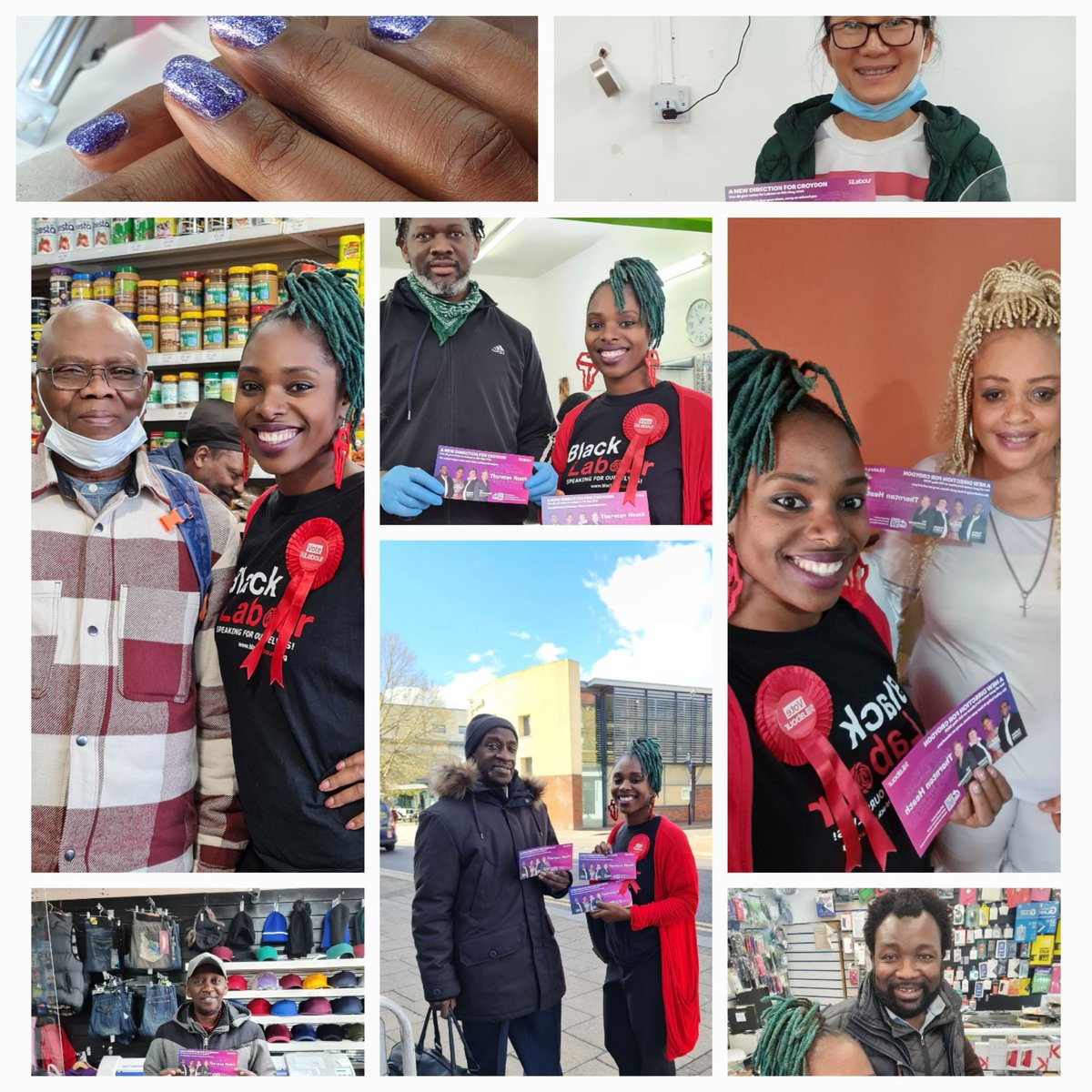 NwaforTamar's tweet photo. Spent the day talking to & supporting local #businessowners in #ThorntonHeath #CR7- manage to get a pedi at #KimsNails, met the wonderful Dr Yomi ππΎπ & had some great convos around youth services, #CostOfLiving, lower business rates & utilising empty spaces on the #HighStreet. https://t.co/jeSQE9iaLY