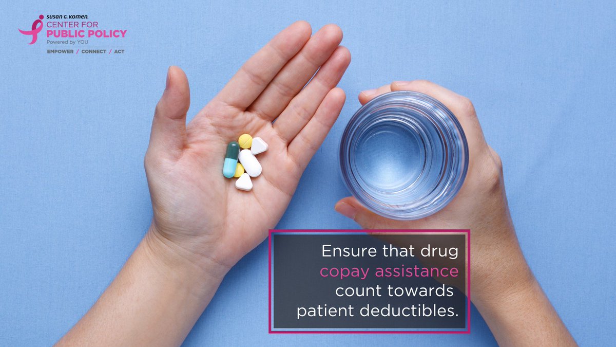 KomenAdvocacy's tweet photo. Copay accumulator adjustment programs are a harmful practice used by private insurance plans, which prevent copay assistance from counting towards a patient’s deductible and OOP maximum. Help make #AllCopaysCount! Join us: https://t.co/O3eQAR7fIt #KomenAdvocacy #S464 #H2163 https://t.co/oT9dGOpraz
