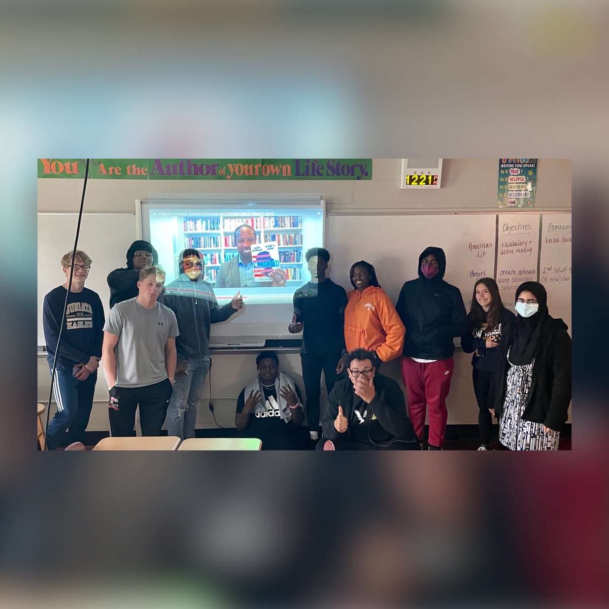 CinnaminsonHS's tweet photo. The African American Lit class joined Dr. Kendi, the author of Stamped, for a webinar on anti-racism. https://t.co/SL4d9gZLmw