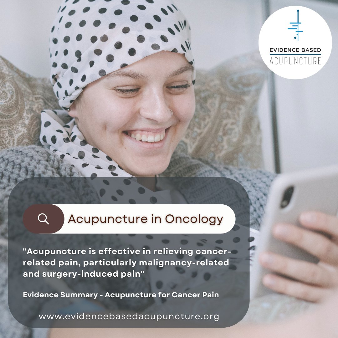 "Acupuncture is a safe, cost-effective and evidence-based treatment for cancer pain" 🔗 evidencebasedacupuncture.org/acupuncture-ca…